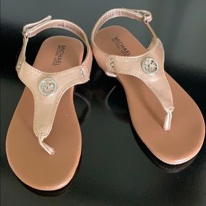 Michael Kors girls rose gold sandals